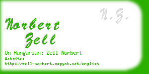 norbert zell business card